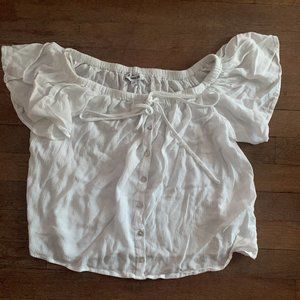 Express Women's White Off-the-Shoulder Top